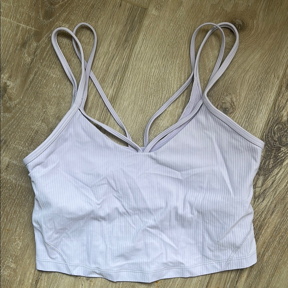 Light Purple Strappy Sweetheart Align Tank